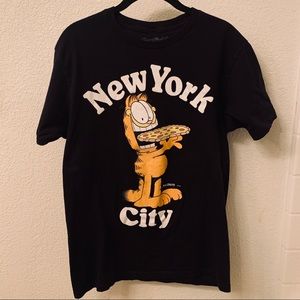 Garfield New York City NYC Pizza Shirt